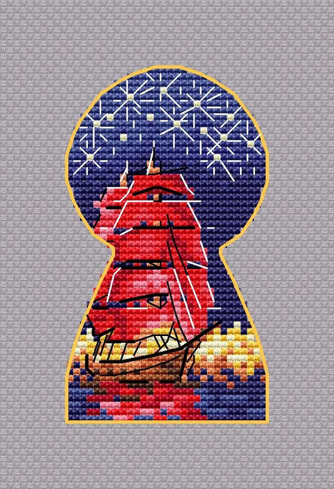 Scarlet sails. Saint-Petersburg - PDF Cross Stitch Pattern