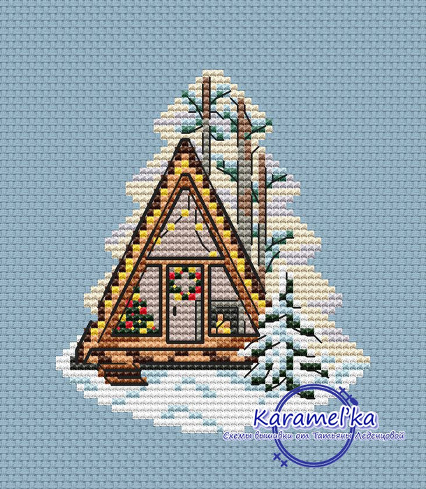 New Year's house - PDF Cross Stitch Pattern