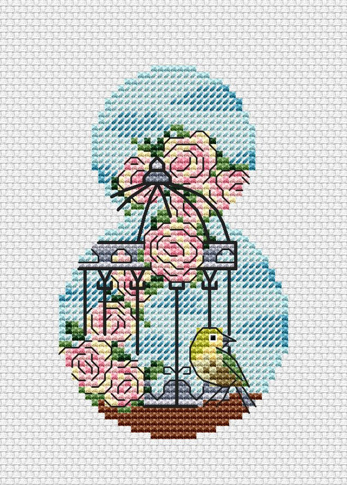 Pink roses - PDF Cross Stitch Pattern