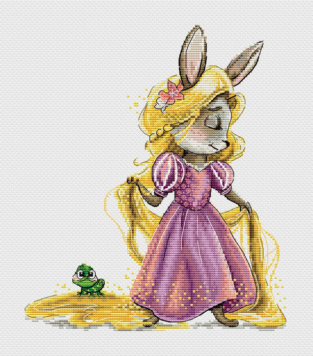 Bunny Rapunzel - PDF Cross Stitch Pattern