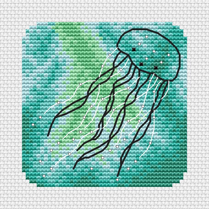 Jellyfish - PDF Cross Stitch Pattern