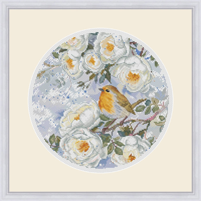 White rosehip. Circle - PDF Cross Stitch Pattern