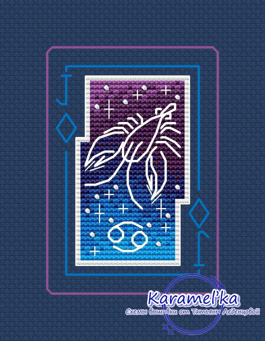 Zodiac sign. Cancer - PDF Cross Stitch Pattern