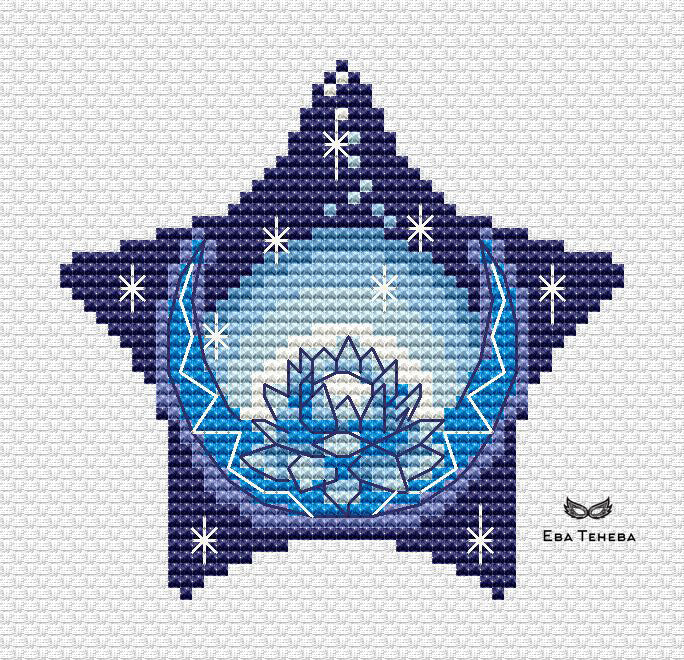 Star Lotus - PDF Cross Stitch Pattern