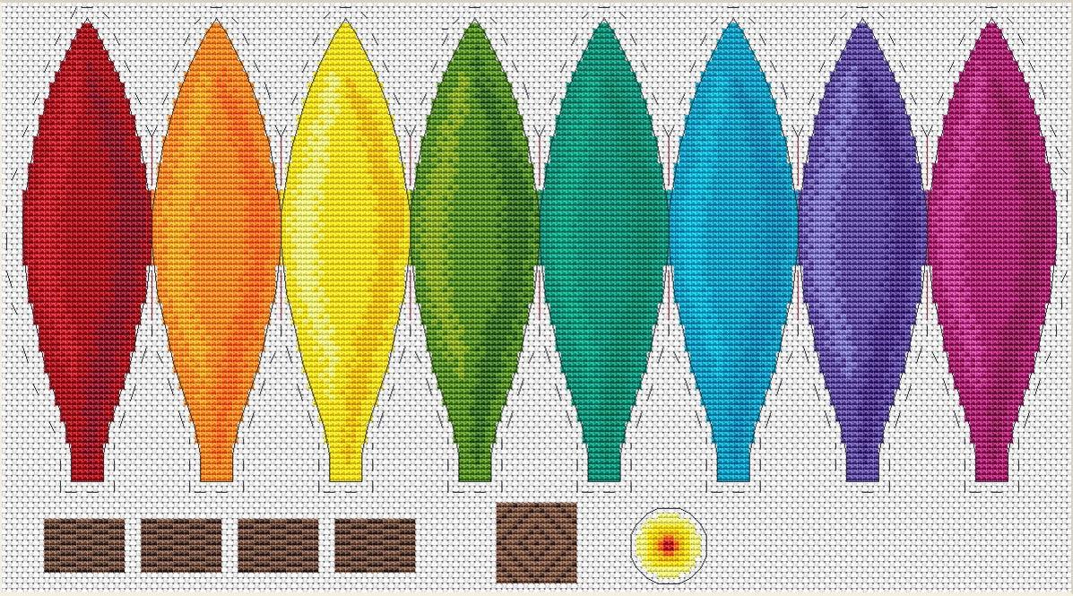 Balloon - PDF Cross Stitch Pattern - Wizardi