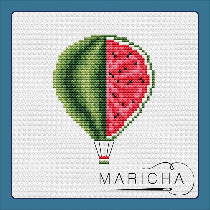Balloon. Watermelon - PDF Cross Stitch Pattern - Wizardi