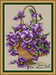 Basket Of Pansies - PDF Cross Stitch Pattern - Wizardi