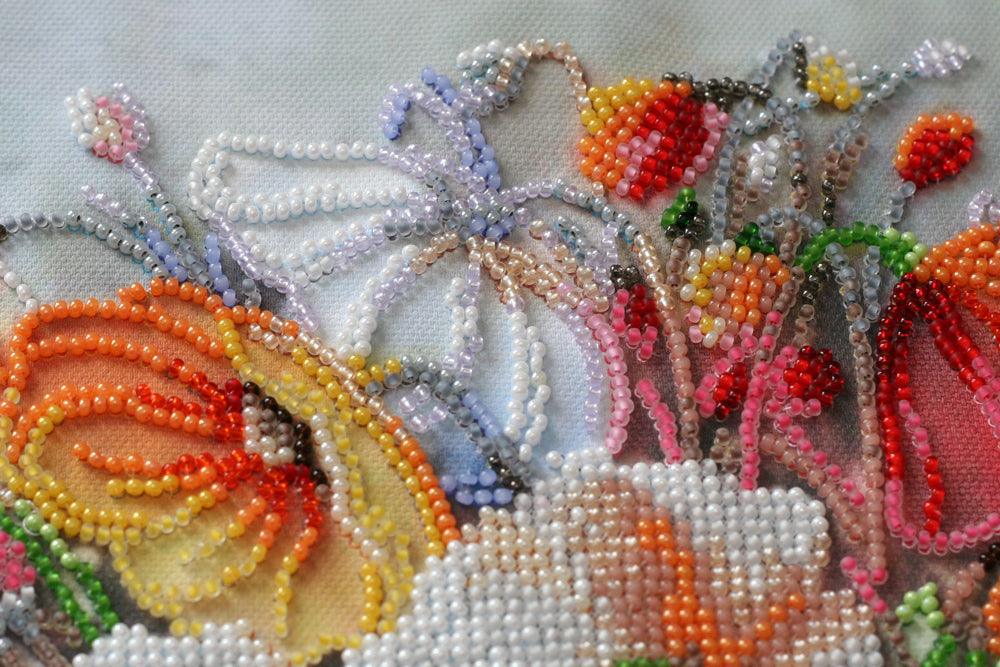 Bead Embroidery Kit - Delicate flowers AB-805 - Wizardi