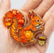 Beadwork kit for creating brooch Crystal Art Squirrel BP-326C - Wizardi