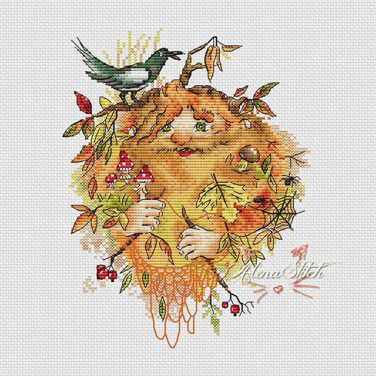 Bearded arborist - PDF Cross Stitch Pattern - Wizardi
