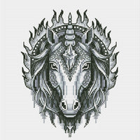 Unicorn Sketch - PDF Cross Stitch Pattern