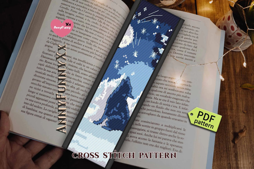 Bookmark. Wolf - PDF Cross Stitch Pattern