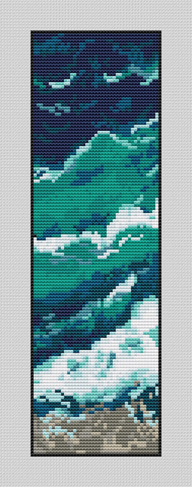 Bookmark. Ocean - PDF Cross Stitch Pattern