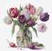 Bouquet of Tulips B7029L Counted Cross-Stitch Kit - Wizardi