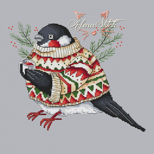 Bullfinch - PDF Cross Stitch Pattern - Wizardi