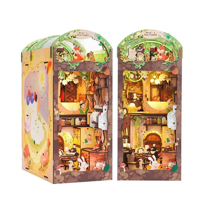 Book Nook Wizardi Miniature - Mole's Apartment Roombox Kit