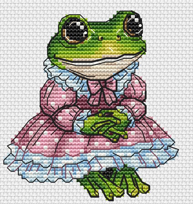 Frogs - PDF Cross Stitch Pattern