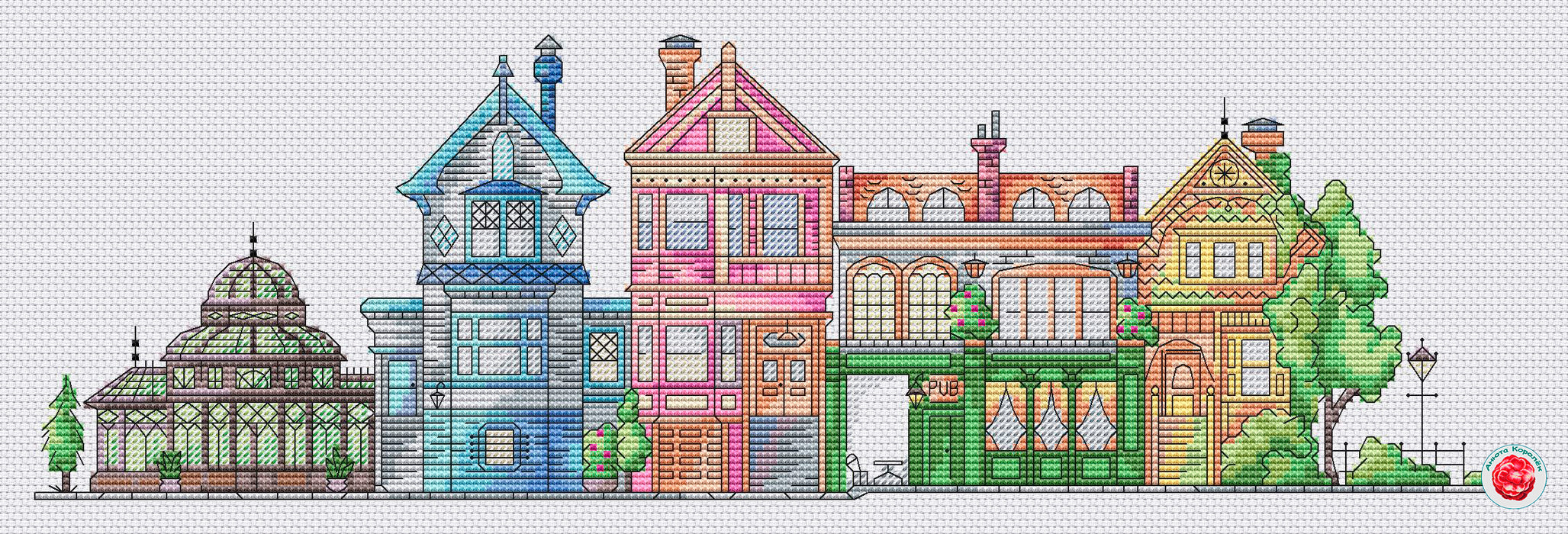 Houses - PDF Cross Stitch Pattern