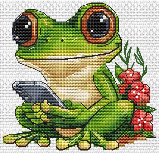 Frogs - PDF Cross Stitch Pattern