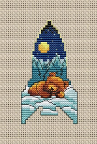 Taiga: Sleeping Under the Stars - PDF Cross Stitch Pattern