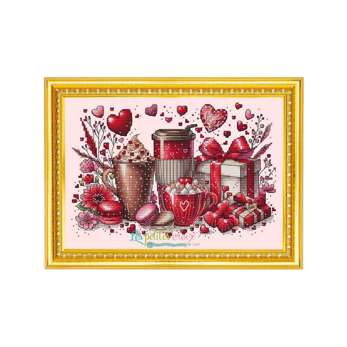 Valentine Coffees - PDF Cross Stitch Pattern