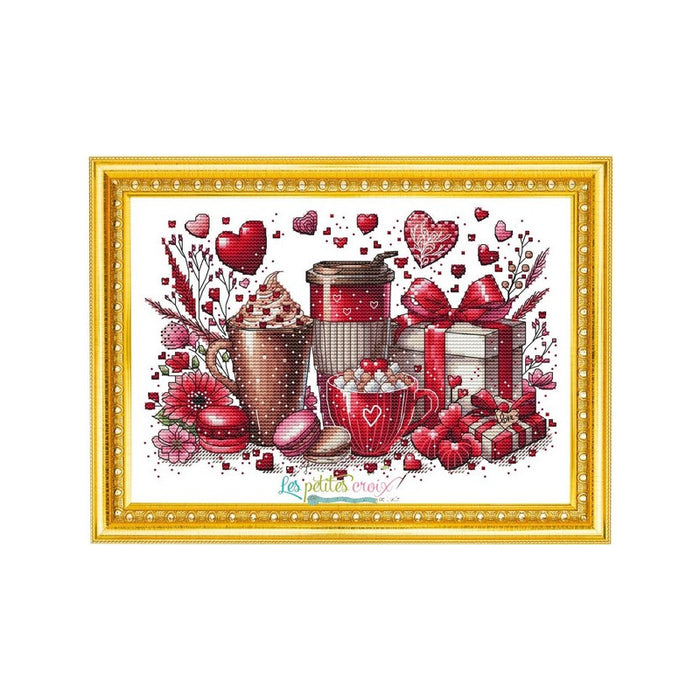 Valentine Coffees - PDF Cross Stitch Pattern