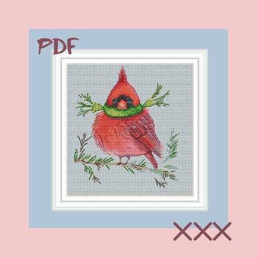 Cardinal - PDF Cross Stitch Pattern - Wizardi