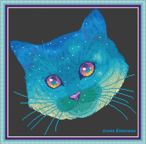 Cheshire Cat - PDF Cross Stitch Pattern - Wizardi