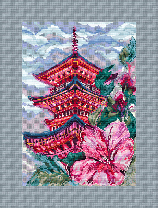 Chinese House - PDF Cross Stitch Pattern