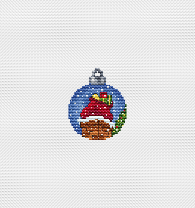 Christmas ball. Bag - PDF Cross Stitch Pattern - Wizardi