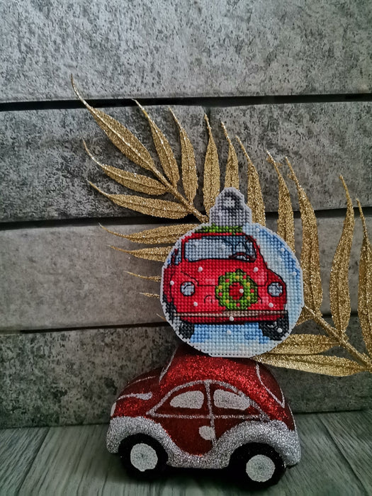 Christmas ball. Car - PDF Cross Stitch Pattern - Wizardi