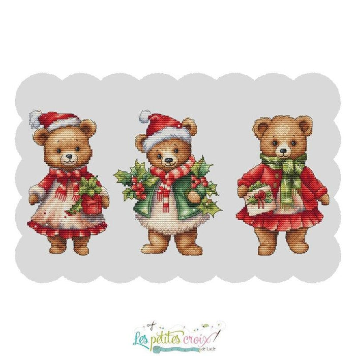 Christmas Bears - PDF Cross Stitch Pattern - Wizardi