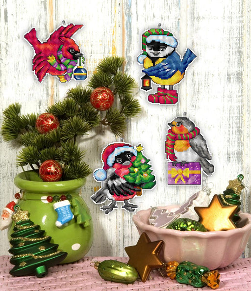 Christmas Birds 7694 Counted Cross-Stitch Kit - Wizardi