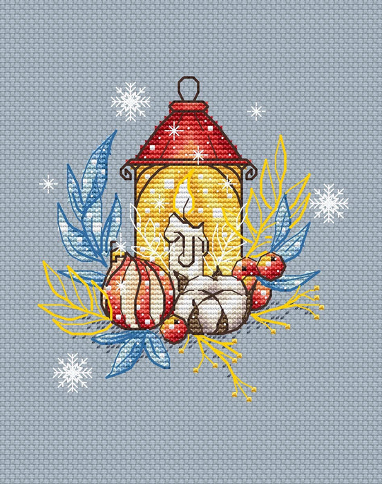 Christmas Flashlight - PDF Cross Stitch Pattern - Wizardi