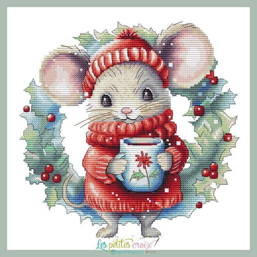 Christmas Mouse - PDF Cross Stitch Pattern - Wizardi