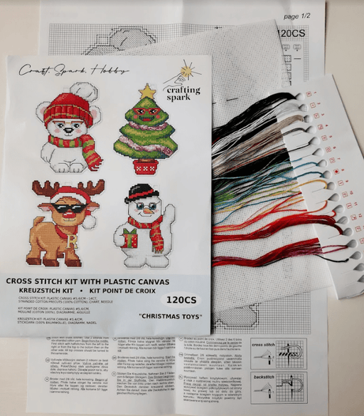 "Christmas Toys" 120CS Counted Cross-Stitch Kit - Wizardi