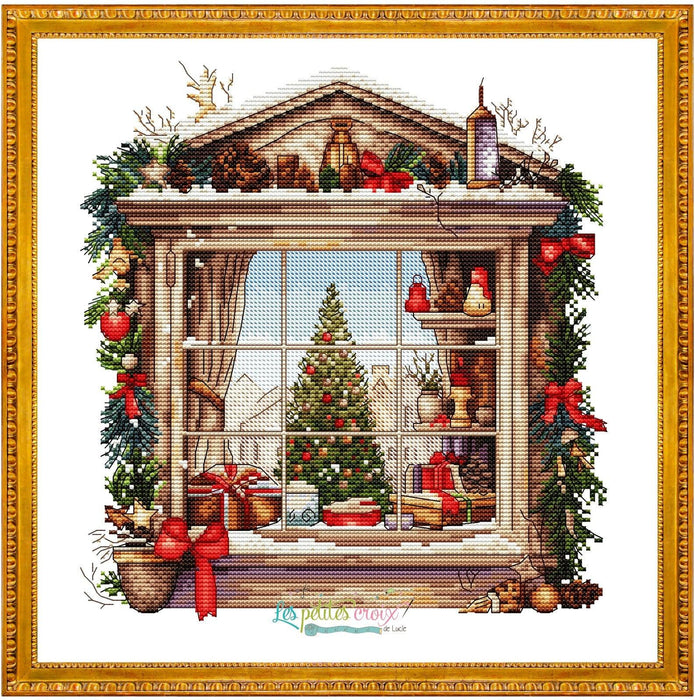 Christmas Window - PDF Cross Stitch Pattern - Wizardi