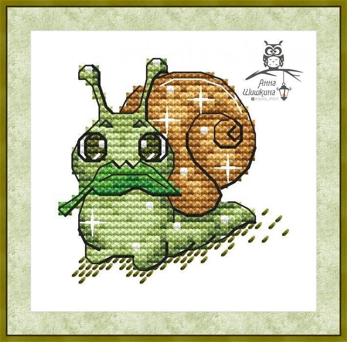 Snail - Free PDF Cross Stitch Pattern