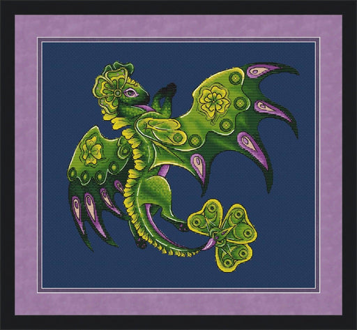 Clover Dragon - PDF Cross Stitch Pattern - Wizardi