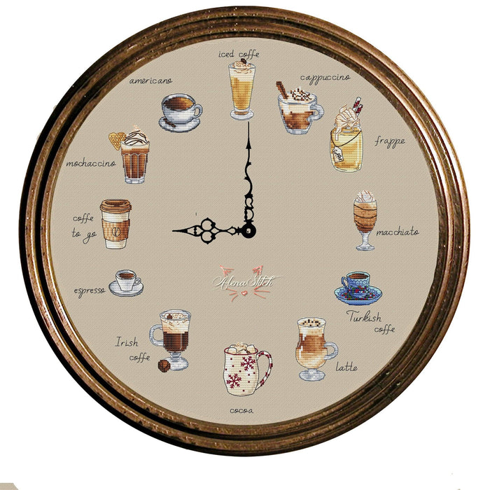 Coffee-set - PDF Cross Stitch Pattern - Wizardi