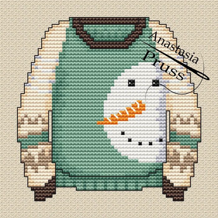 Snowman Sweater - PDF Cross Stitch Pattern