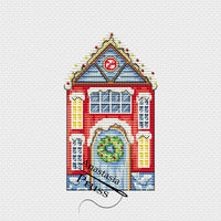 The Red Christmas House - PDF Cross Stitch Pattern
