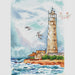 Coral lighthouse - PDF Cross Stitch Pattern - Wizardi