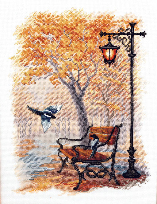 Counted cross stitch kit In the autumn park M-538C - Wizardi