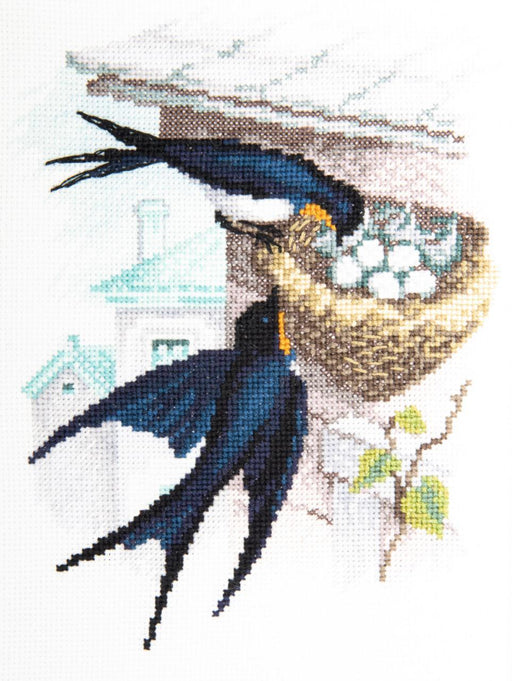 Counted cross stitch kit Swallow nest M-517C - Wizardi