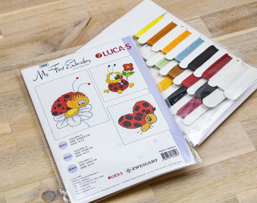 Ladybugs M01L Counted Cross-Stitch Kit for Beginners