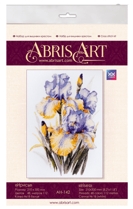 Cross stitch kit Irises AH-142 - Wizardi