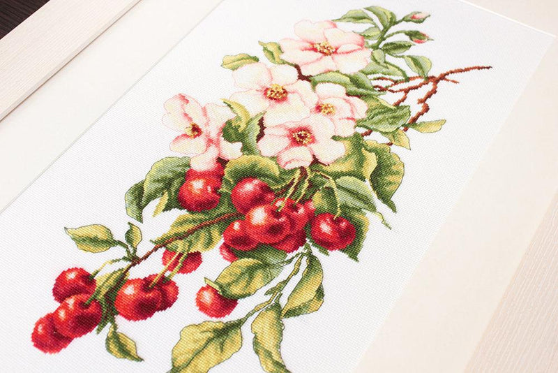 Composition with Cherry B205L Counted Cross-Stitch Kit