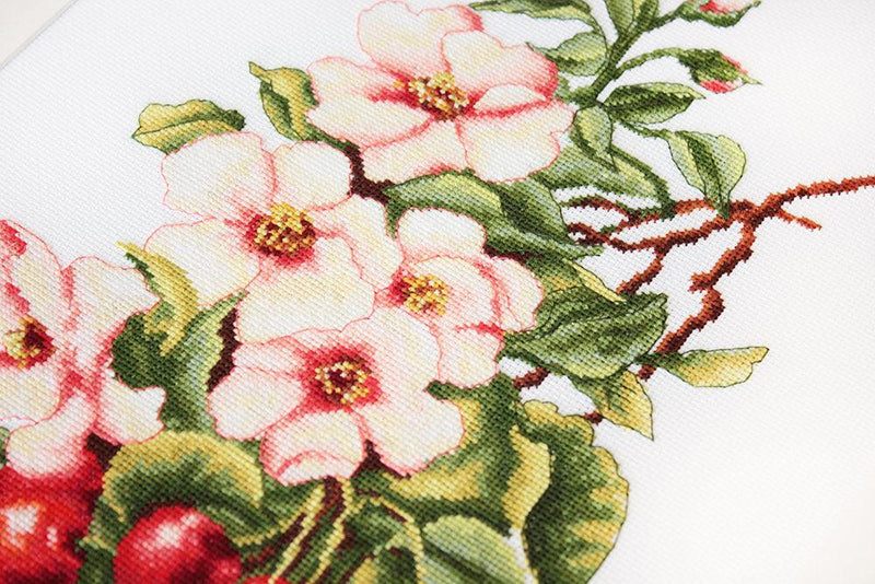 Composition with Cherry B205L Counted Cross-Stitch Kit