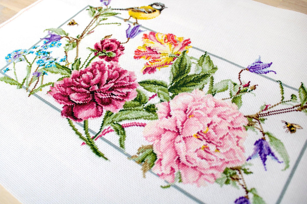 Spring Flowers BA2359L Counted Cross-Stitch Kit